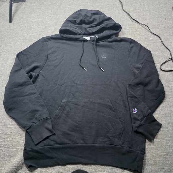 Champion Black Hoodie Size Medium Jersey Sweatshirt Carousel 1