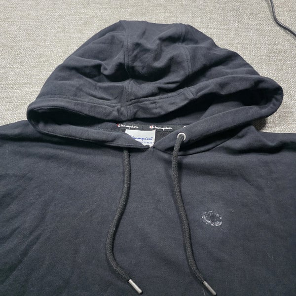 Champion Black Hoodie Size Medium Jersey Sweatshirt Carousel 2