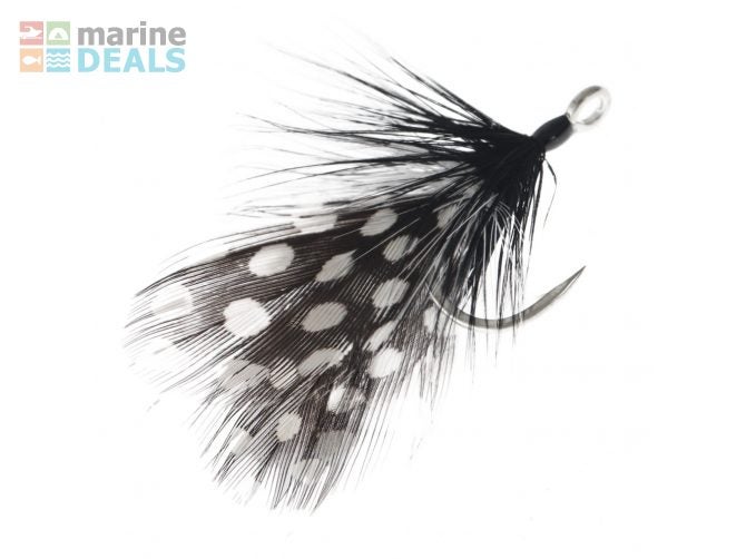 BKK Quills Feathered Assist Hook White/Black Dott… Carousel 3