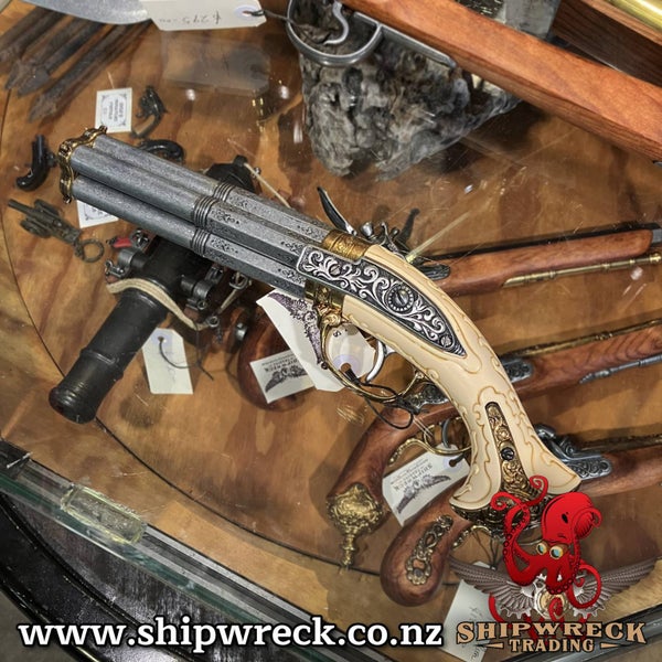 Denix Replica 4 Barrel Flintlock Pistol Carousel 4