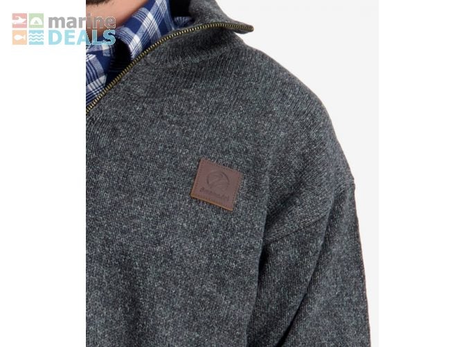Swanndri Mens Mariner Wool Zip Neck Jersey Charco… Carousel 5