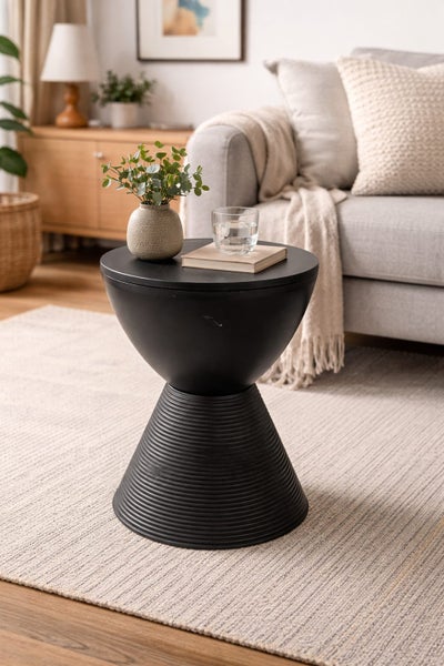 Modern Black Side Table / Stool Carousel 1