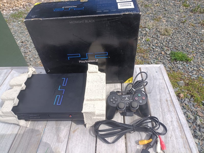 PS2 Fat + Controller - Midnight black Translucent - Modded and boxed Carousel 2