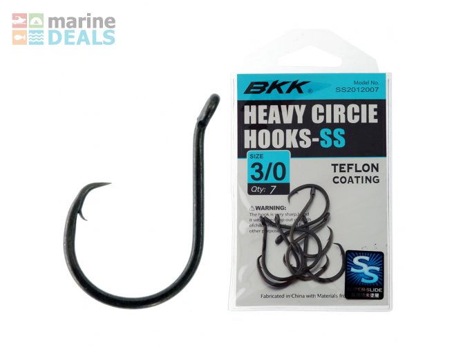 BKK Heavy Super Slide Circle Hooks 3/0 Qty 7 Carousel 1