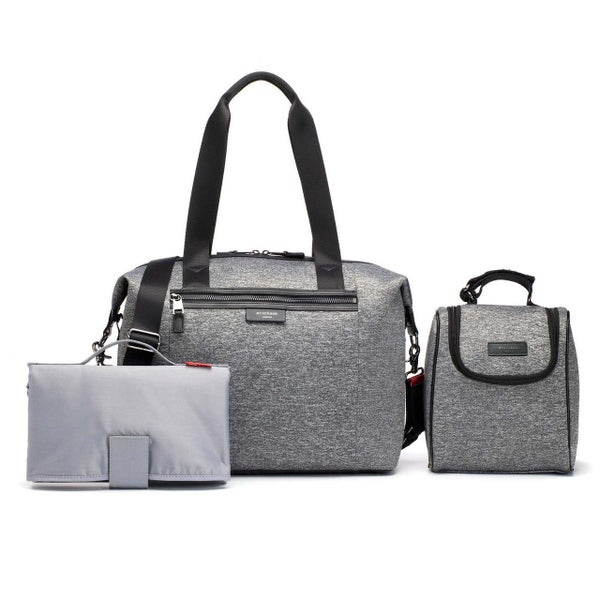 Storksak Stevie Lux Scuba Baby Bag - Grey Carousel 2