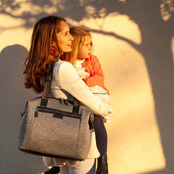 Storksak Stevie Lux Scuba Baby Bag - Grey Carousel 8