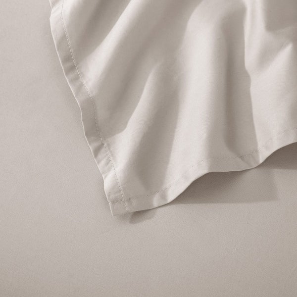 ESSN 500TC Cotton Sateen Flat Sheet Stone Queen Bed Carousel 2