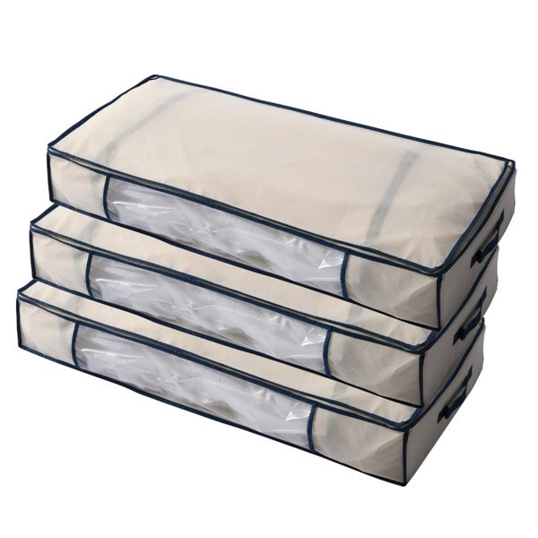 Takara Vacuum Storage Bag Jumbo 3 Pack Opaque & Beige 95x45x15cm Carousel 1