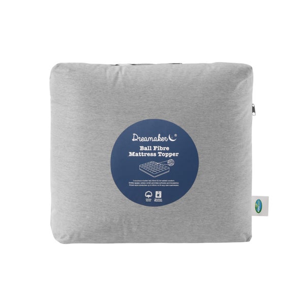 Dreamaker 700GSM Ball Fibre Mattress Topper Single Bed Carousel 12