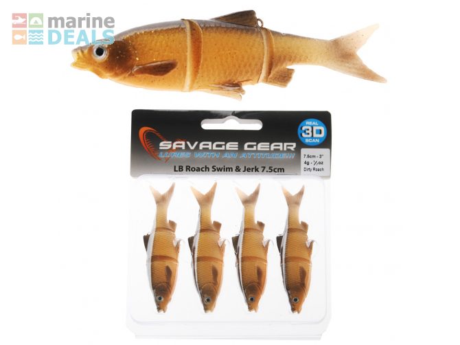 Savage Gear Roach Softbait 7.5cm Dirty Roach Qty4 Carousel 1