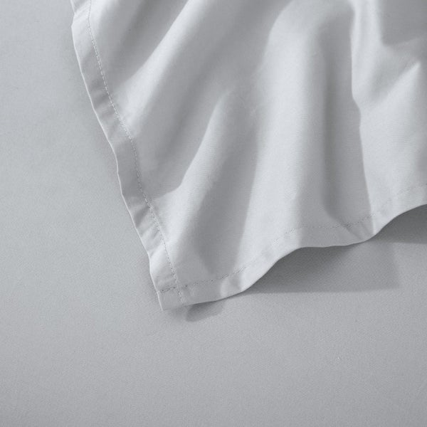 ESSN 500TC Cotton Sateen Flat Sheet Silver Queen Bed Carousel 2