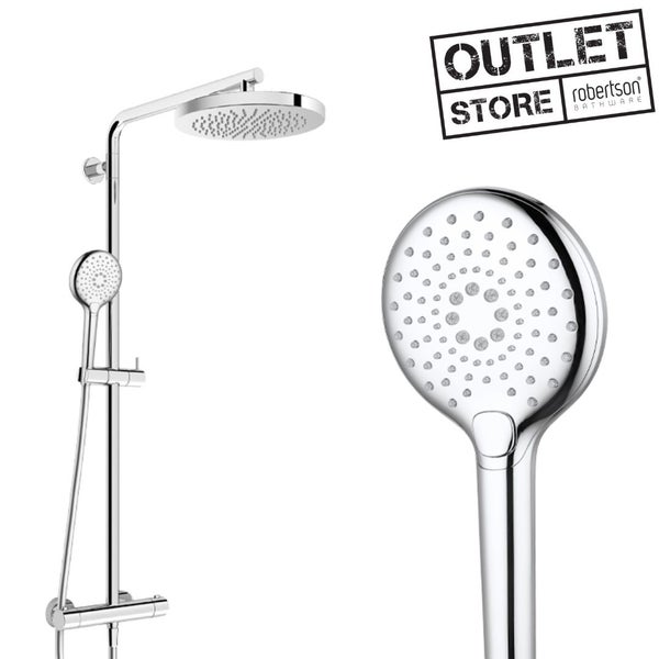 DAMAGED BOX - SPLASH PLUS COLUMN SHOWER W/INTEGRATED THERMOSTATIC MIXER 3FCT CP Carousel 1
