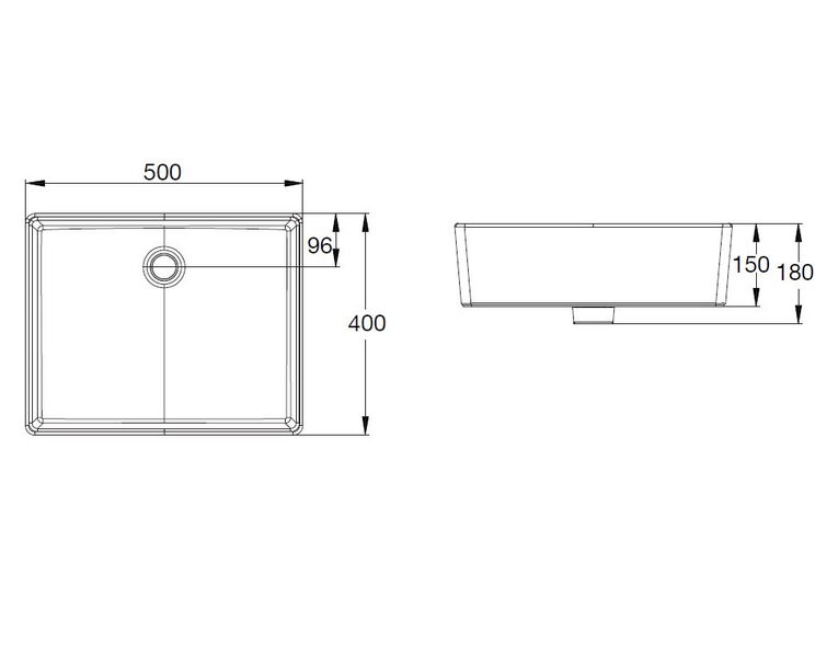 DELETED LINE - AMERICAN STANDARD HERON VESSEL BASIN 500 x 400MM NTH - WHITE Carousel 2