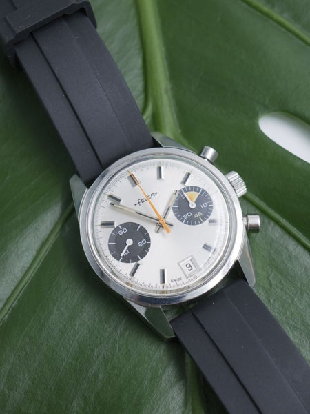 FELCA 1970s Titoni VINTAGE DATO Manual Chronograph Steel Mens Wristwatch Rf 4368 Carousel 1