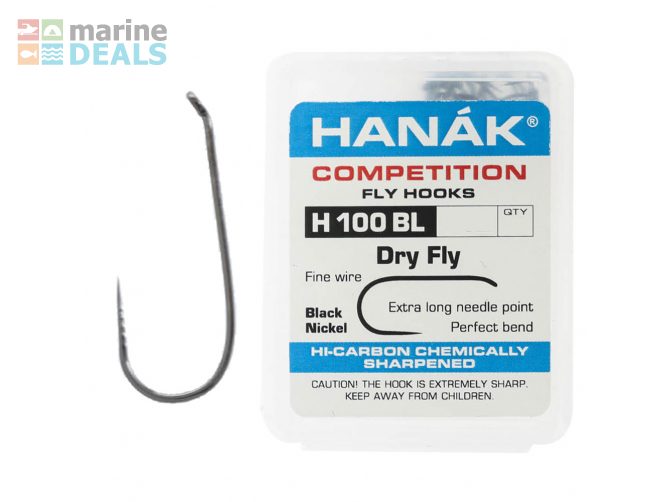 HANAK Competition H100BL Barbless Dry Fly Hooks Q… Carousel 1