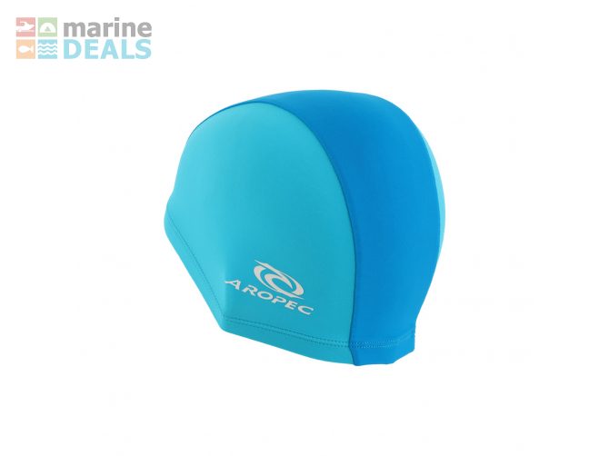 Aropec Lycra Kids Swim Cap Turquoise/Dark Turquoi… Carousel 4