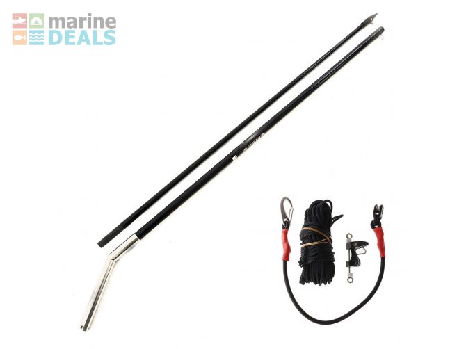 Hook’em Black Shotgun Bent Outrigger Pole 3m Carousel 1