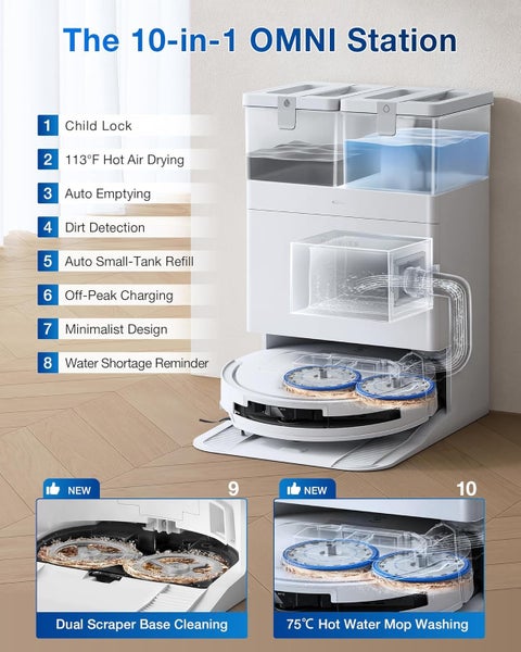 ECOVACS DEEBOT T50 Omni Robot Vacuum Cleaner with Mop Carousel 2