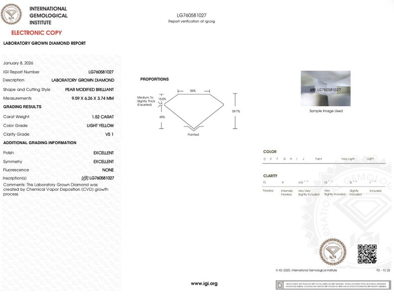 $1RES ~ $1520 Retail * 1.54 Fancy Yellow Champagne Diamond Carousel 8