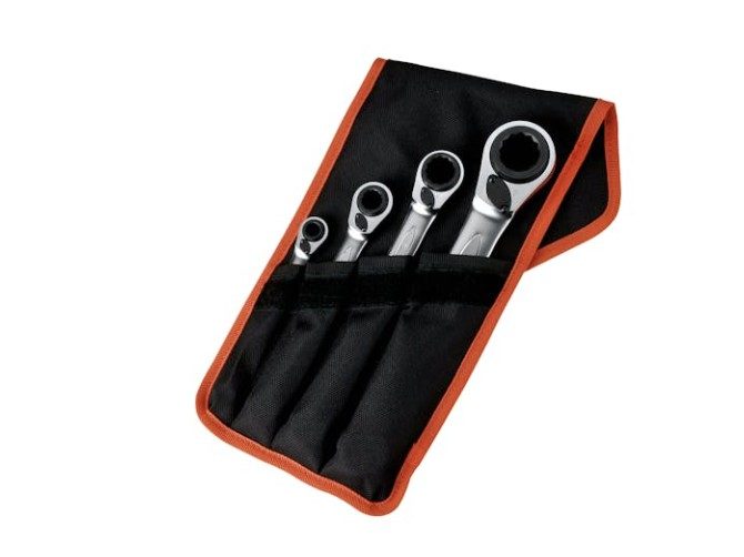 Bahco Ring Ratchet Spanner Set 4 Piece 8-27mm Carousel 1