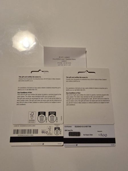 JB-HI-FI Gift card valued at $1400 Carousel 2