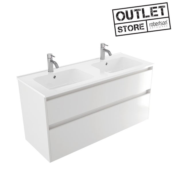 CANCELLED JOB - NOVARA WALL 1200 POLYMARBLE 2XBOWL 2XDRW WHITE GLOSS Carousel 1