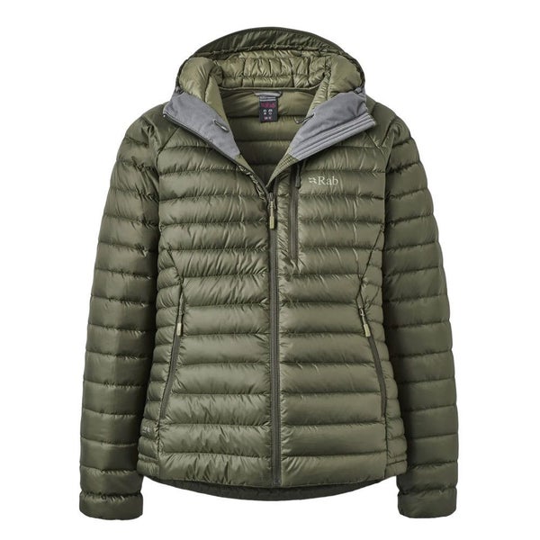 RAB Womens Microlight Alpine Recycled Down Jacket - Army - 12 Carousel 1