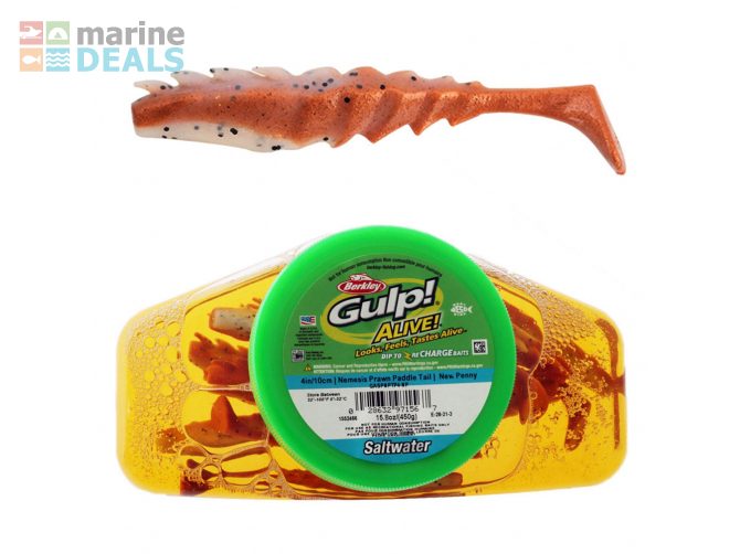 Berkley Gulp Alive Nemesis Prawn Paddle Tail Soft… Carousel 1
