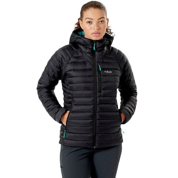 RAB Womens Microlight Alpine Hooded Down Jacket - Black - Size 8 Carousel 2