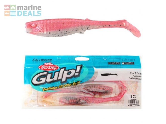 Berkley Gulp Paddleshad Softbait 15cm Pink Belly Carousel 1