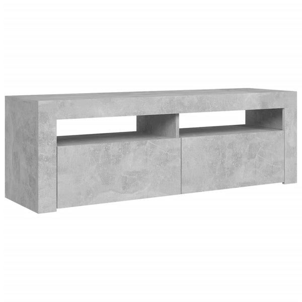 Vida Xl Tv Cabinet With Led Lights Concrete Grey 120X35x40 Cm Carousel 1