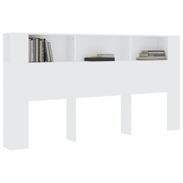 Vida Xl Headboard Cabinet White 200X18.5X104.5 Cm Carousel 1