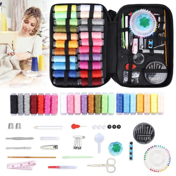 68pcs Sewing Kit for Adults, Basic Emergency Sewing Supplies Repair Kit with Carousel 1