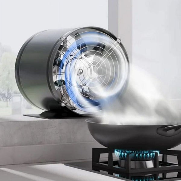 40 W Metal Multifunctional Powerful Mute Exhaust Fan - Black Carousel 7