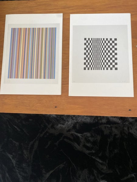 Bridget Riley (born 1931) 2x note cards Carousel 1