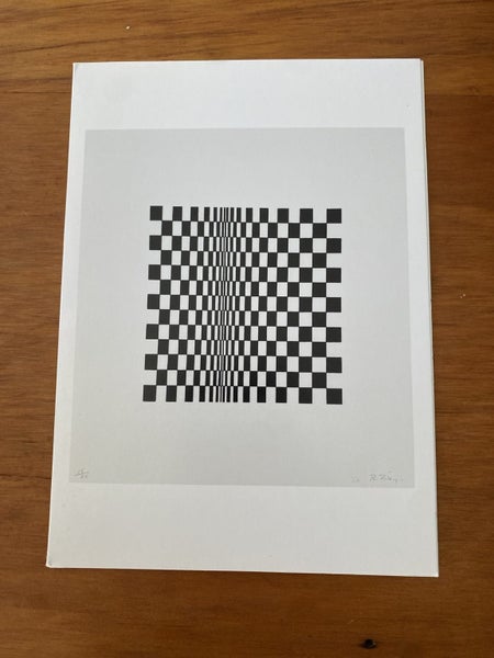 Bridget Riley (born 1931) 2x note cards Carousel 5