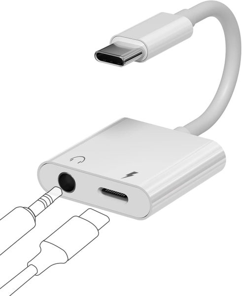 USB Type-C To 3.5mm Audio Headphone + Type C Charger Adapter #AZ34 Carousel 1