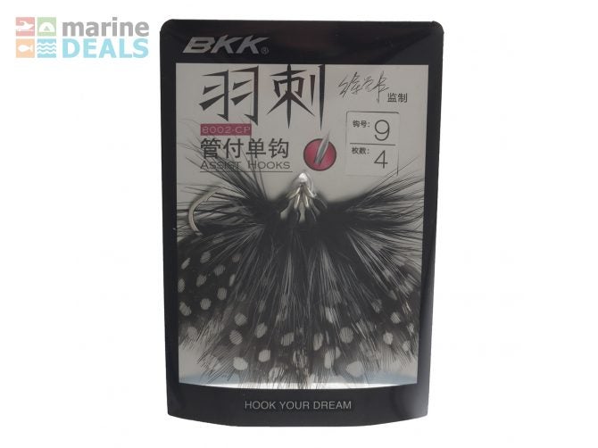 BKK Quills Feathered Assist Hook White/Black Dott… Carousel 2