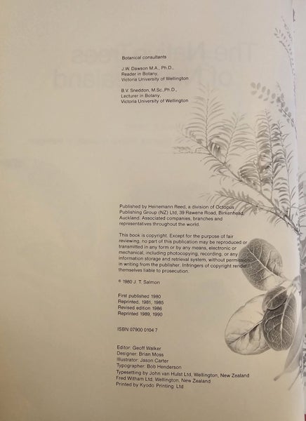 The Native Trees of New Zealand by J T Salmon Carousel 2