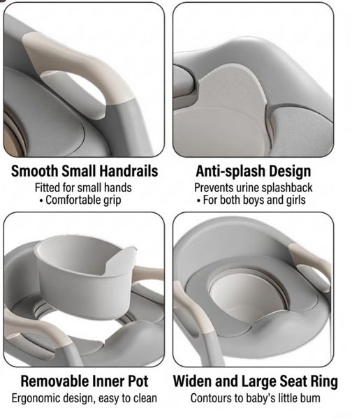 Potty Training Seat with Step Stool Ladder Grey 2046901 Carousel 8