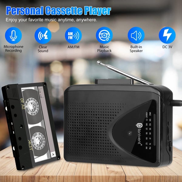 Portable Walkman Cassette Player, AM/FM Radio Cassette Players, Audio Cassett Carousel 2