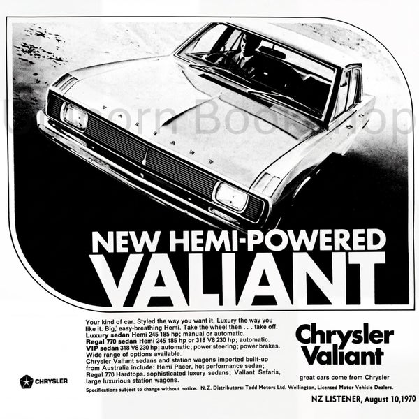 VINTAGE POSTER: 1970 Chrysler Valiant Hemi-Powered Carousel 1