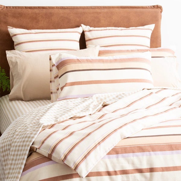 William Stripe Cotton Slub Reversible Duvet Cover Set by Renee Taylor Carousel 2