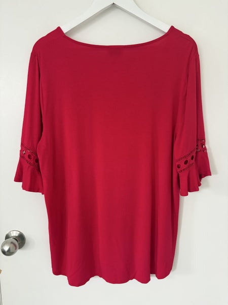 Witchery cotton top lovely raspberry colour szXL Carousel 2