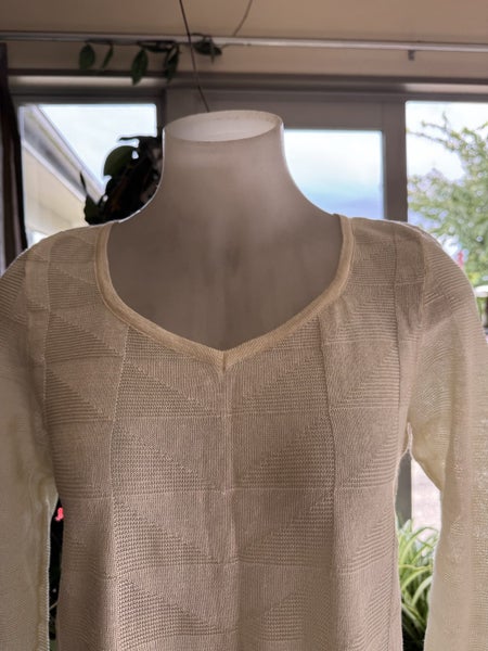 OPTIMUM MADE IN NZ BEAUTIFUL LEMON KNIT TOP PURE WOOL/COTTON SIZE12 Carousel 2