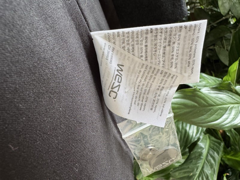 WESC EMMANUELLE BLACK WOOL COAT FRONT POCKETS SIZE SMALL NEW WITH TAG Carousel 7