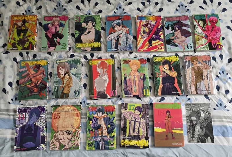 Manga Chainsaw Man vol 1-18 + Metal Plate (Open to Offers) Carousel 1