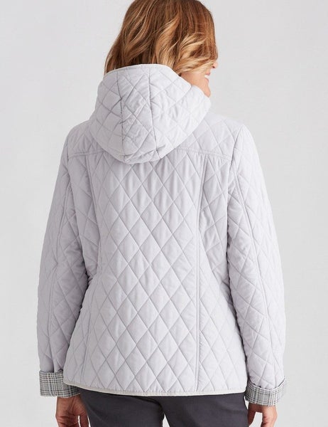 Millers Grey Hooded Quilted Jacket ~ Size 20 Carousel 1