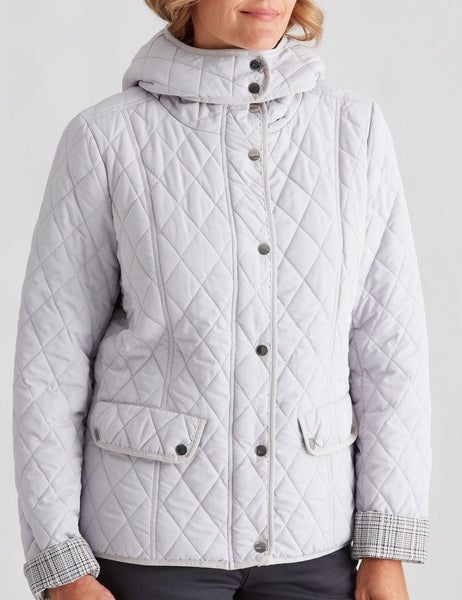 Millers Grey Hooded Quilted Jacket ~ Size 20 Carousel 2