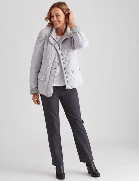 Millers Grey Hooded Quilted Jacket ~ Size 20 Carousel 3